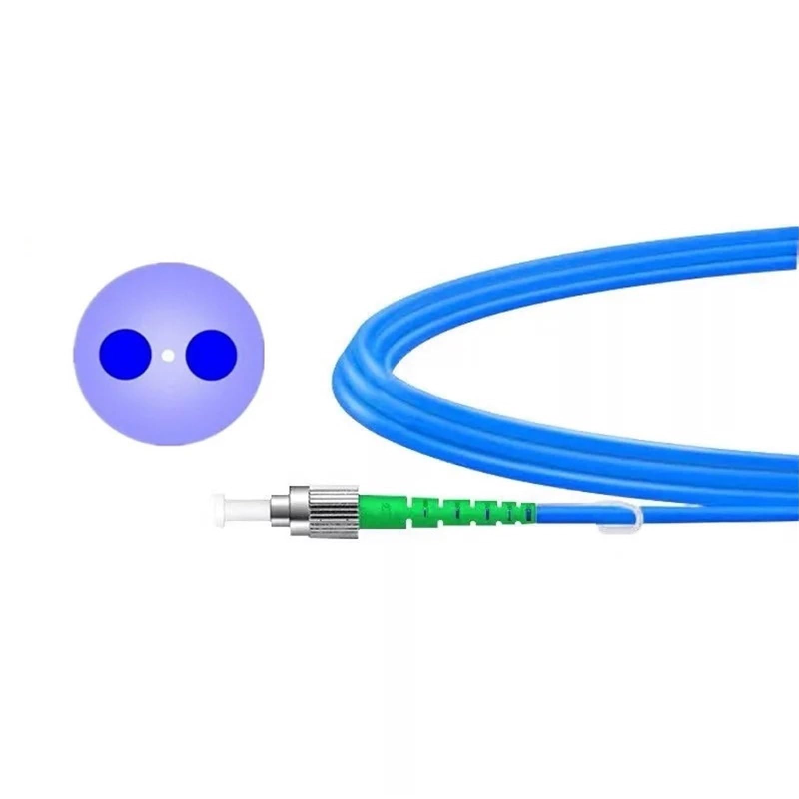 Polarization maintaining fiber jumper 1550nm FC/A FC UPC PM1550 Panda patchcord optical fibre 1m 1.5m 2m 3 meter 1 piece(Grey/Green)
