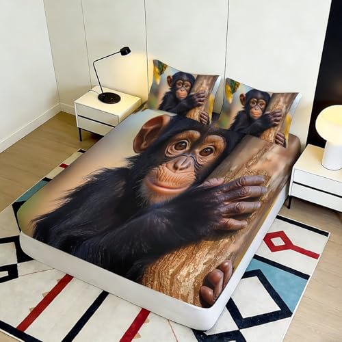 Drap-housse singe antidérapant et lavable en microfibre douce 200x200 - 5