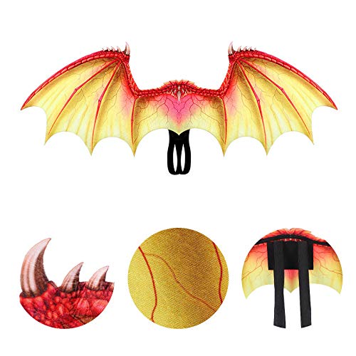 Himine Children's Cartoon Dragon Mask Wings set Children's day Halloween Christmas Party Performance Props (Wing)