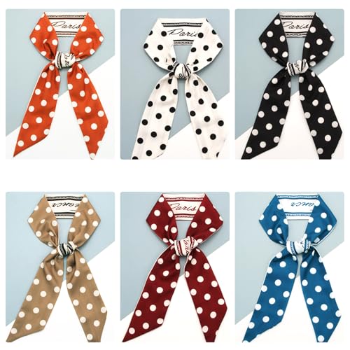 7 Pack Purse Scarf Set,Silk Ribbon Scarves for Bags Head Scarf for Handbag Handle Scarf Band Hair Neck Scarf for Women Fashion Holiday Gifts Wrapping,642