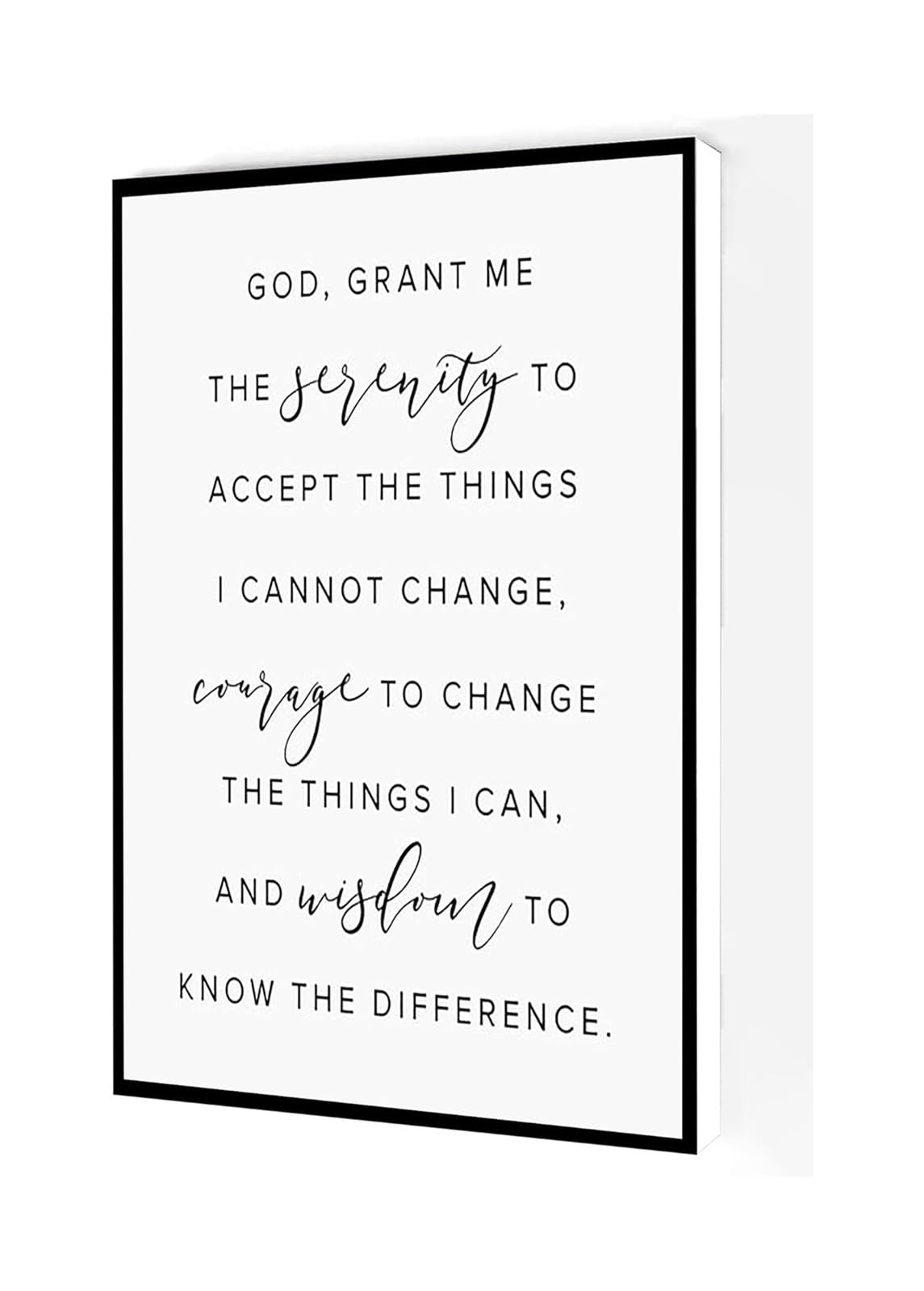 LLBOGRGGN Christian Serenity Prayer Wall-Art, God Grant Me The Serenity Print, Scripture Print for Home, Modern Religious Wall Decor(Unframed,16X24inch(40X60cm))
