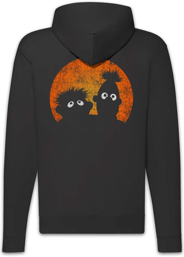 Urban Backwoods E & B Puppets Felpa da Uomo con Cappuccio Zip Hoodie Zipper