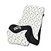 Apoyo para La Cabeza del Coche De Espuma Lumbar Pieza De Soporte Lumbar Memoria Espacial Cuello Almohada Cojín,Blanco