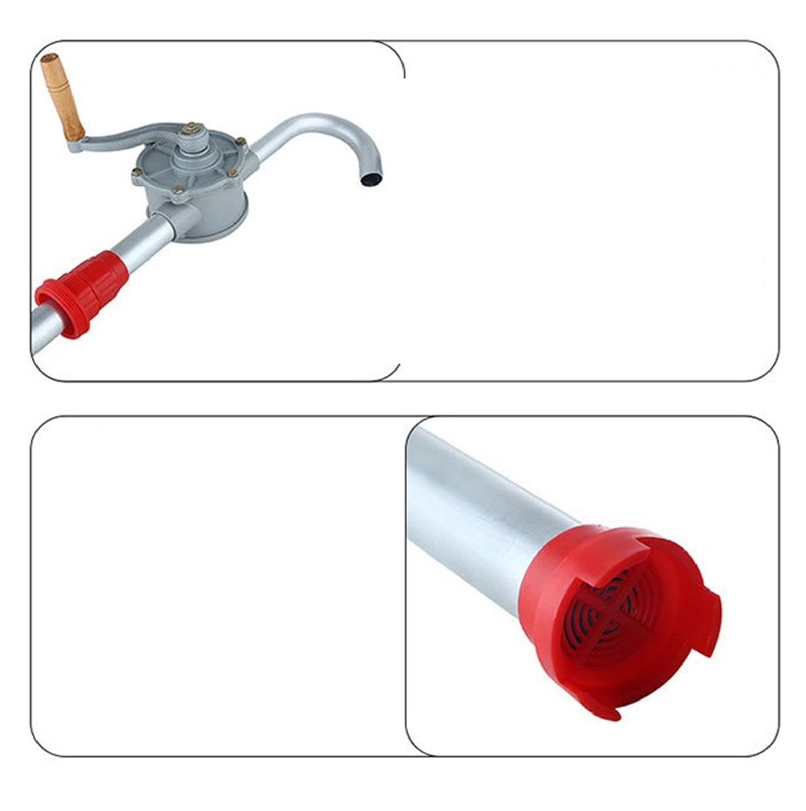 Pompa a tamburo, pompa dell'olio a manovella riempitrice a pressione manuale per rifornimento di carburante, pompa a barile (20 mm)