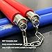 Nunchucks Safe Foam Rubber Training Nunchucks Nunchakus Match with Bearing Ball System and Steel Chain 2PCS for Kids Beginners Adults (1Blue+1Red)