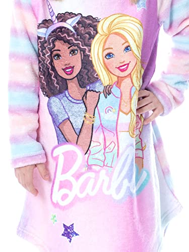 INTIMO Mattel Barbie Girls' Raglan Kids Nightgown Pajama With Best Friend Unicorn3