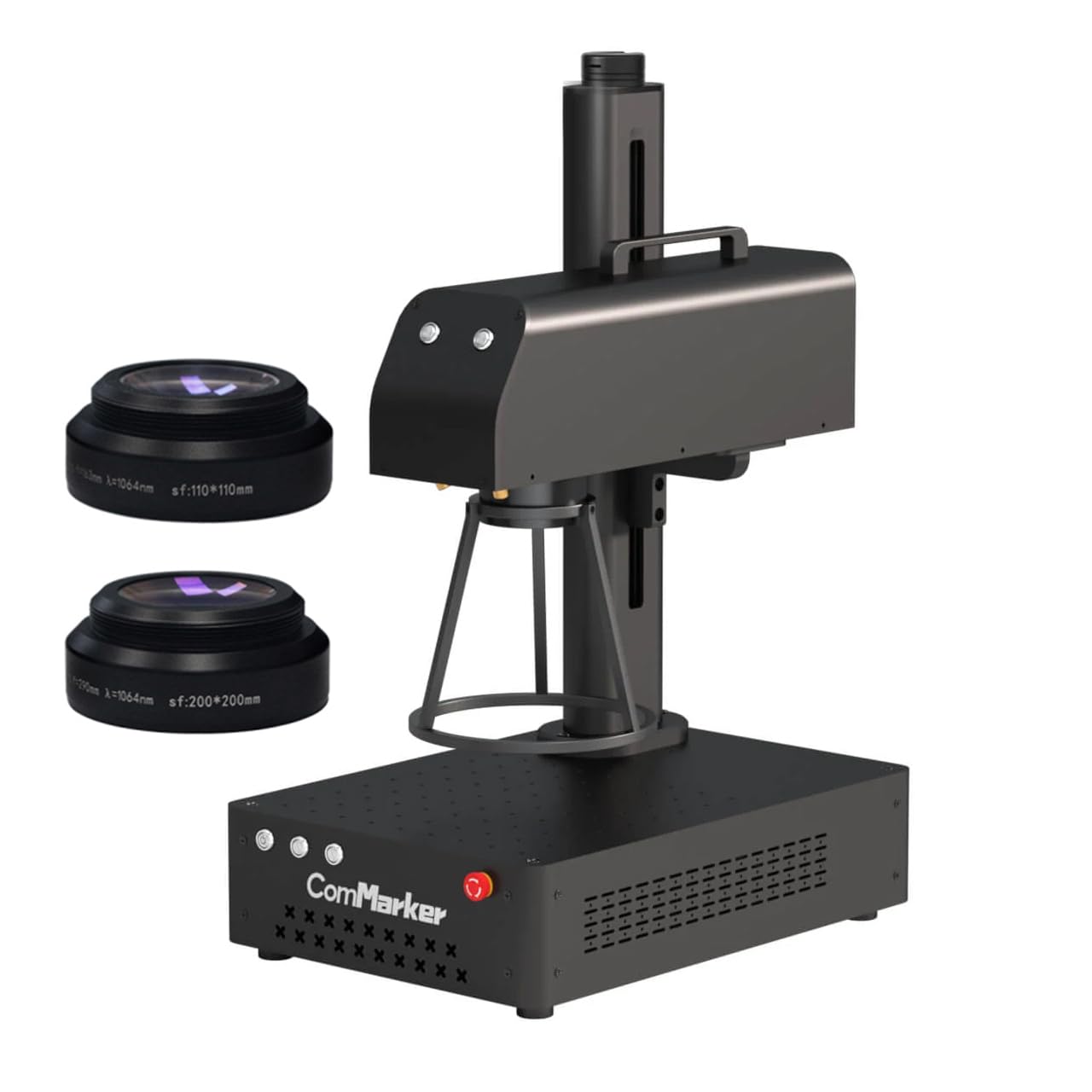 ComMarker B4 20W Fiber Laser Engraver Machine, LightBurn Compatible Laser Engraving with 2 Different Size Lens,2-in-1 Desktop and Handheld Fiber Laser Marking Machine for Jewelry,Sliver,Gold,Tumblers
