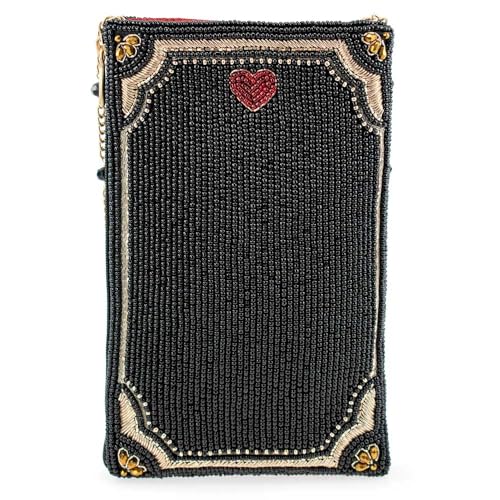 Mary Frances Cheers Beaded Wine Glass Crossbody Cell Phone Bag Clutch Novelty Purse with Heart and Starburst Design, Multicolor2