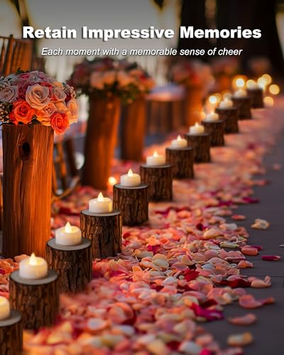 Image of 5plots Flameless Candles, 12Pcs Tea Lights Candles Battery Operated, Flameless Tealight Candles Flickering, Electric Tea Light Votive Candles - White - 1.5 inch x 1.25 inch