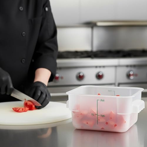 Vista 17 de Tapa cuadrada de plástico verde para contenedores cuadrados de 2 y 4 cuartos de galón. Contenedor cuadrado de almacenamiento de alimentos, 1 pieza