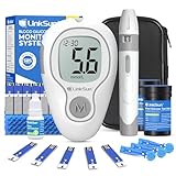 LinkSun Blood Glucose Monitor Kit with 100 Test Strips & 100 Lancets, 500 Memory, Control Solution, Lancing Device, No Coding, G-425-3 Blood Sugar Monitor, Home Use Glucose Meter with mmol/L Results