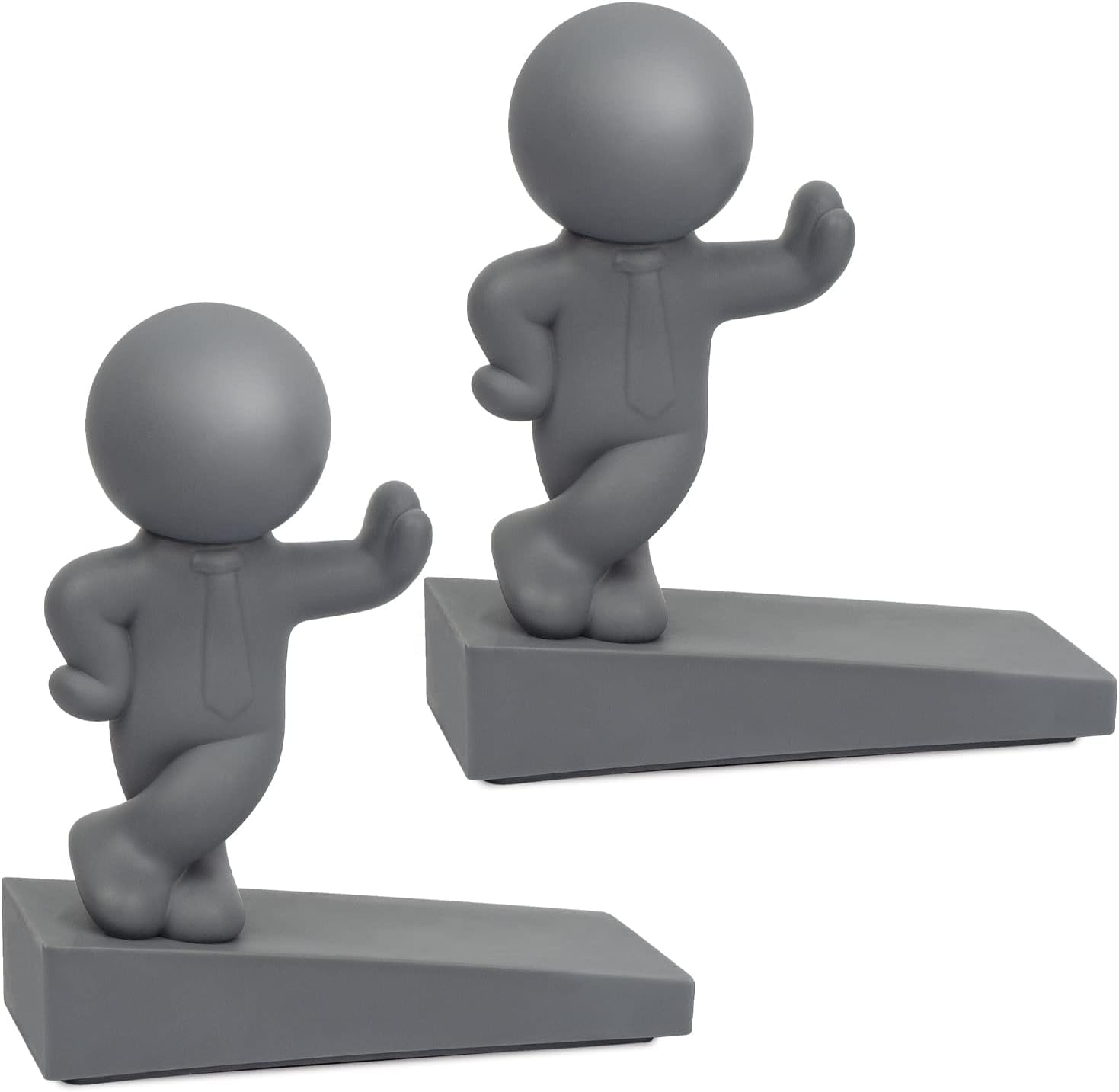 Cute Door Stop, 2 Pcs Decorative Door Stopper, Effective to Hold Your Door Open, Gray (Patented)
