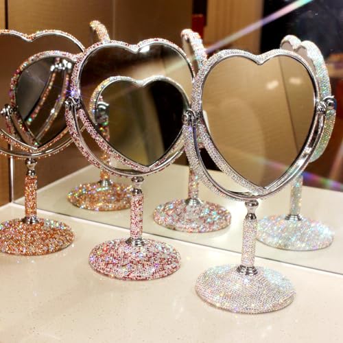 Espejo de Maquillaje de Mesa Doble Faz Luxury Bling miniatura 3