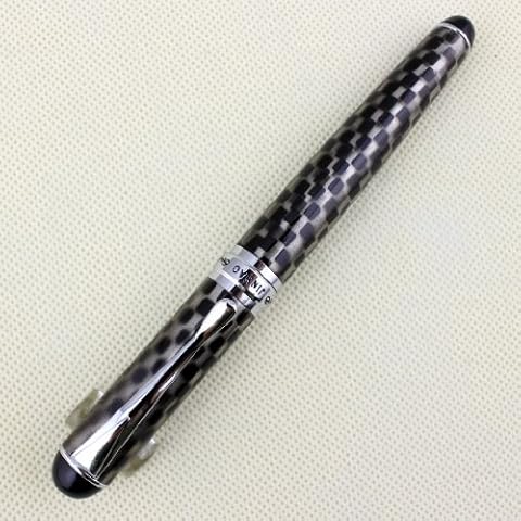 Gullor Advanced Executive Rollerball Pen Jinhao 750 Black & Silver Square Pattern Pen Cover