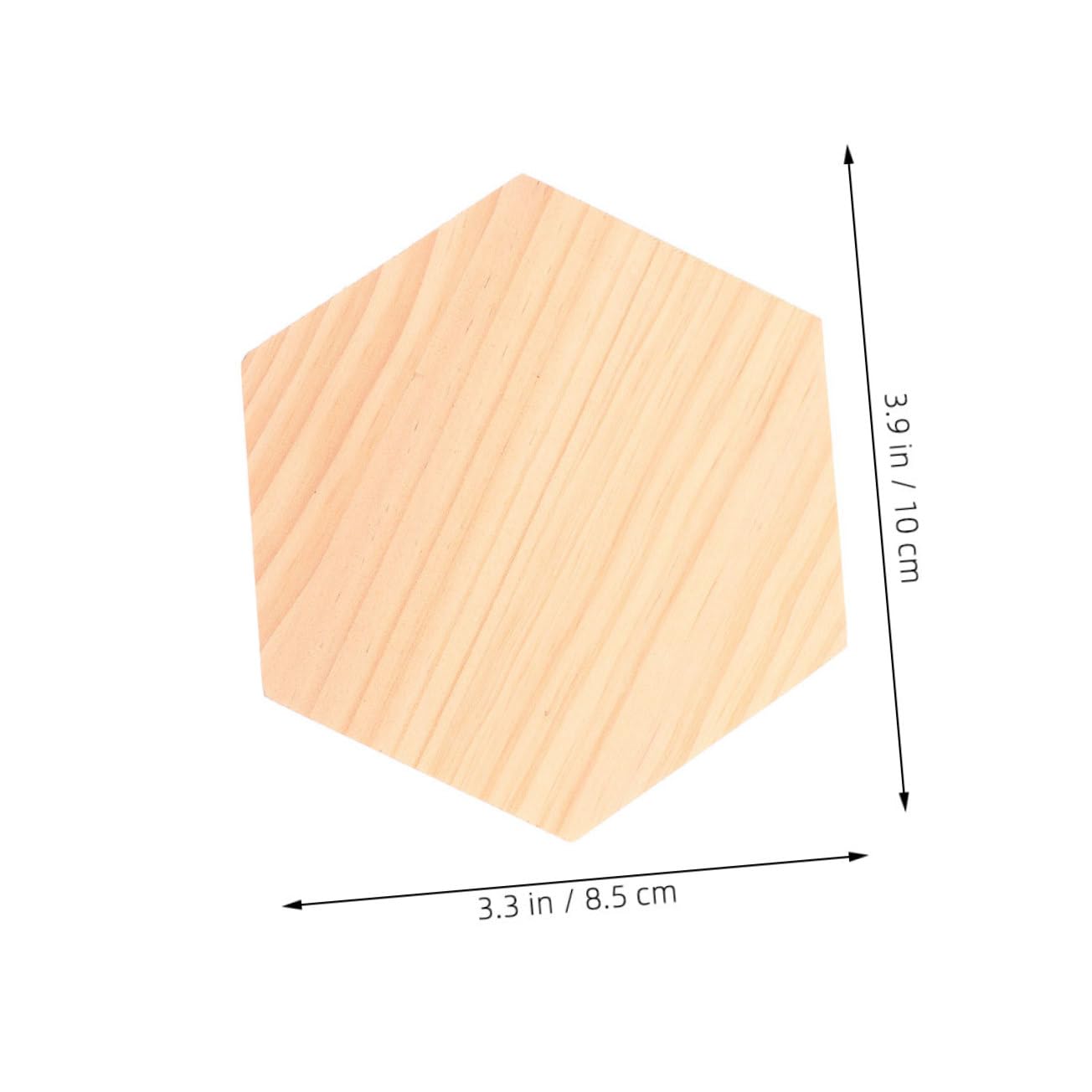ARTIBETTER Create Your Own Art 2pcs Solid Wood Boards Hexagon Shape Natural Wood Plaque for DIY Decor