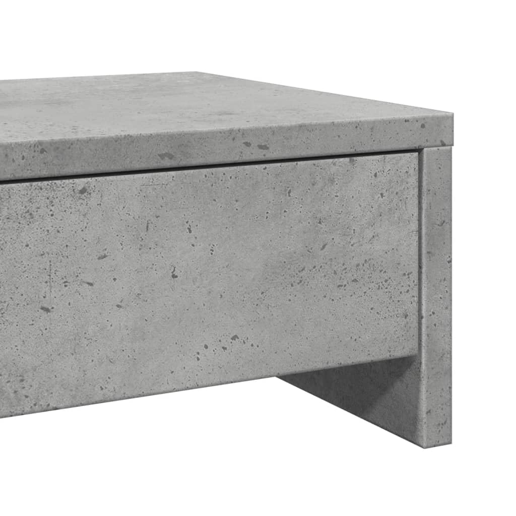 Generico Supporto Monitor con Cassetti Grigio 100x27x15 cm in Truciolato,Dispositivi elettronici,Accessori per dispositivi elettronici,Accessori per Computer,Rialzi e Supporti per computer-854673