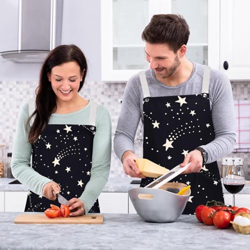 Tablier de serveuse ajustable multicolore avec 4 broches constellations
