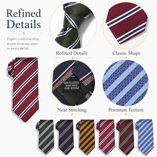 Image of WeiShang Neckties for Men, Classic Formal Tie