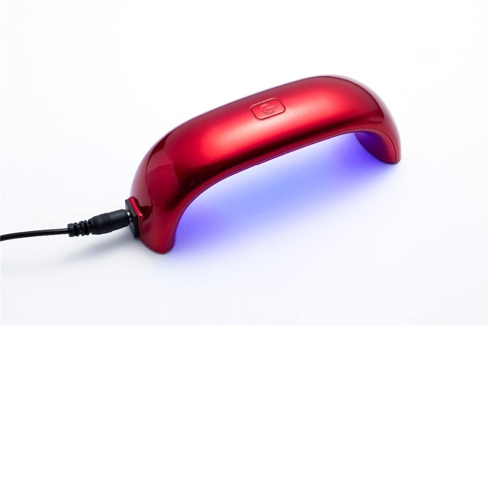 Asciuga Unghie, Lampada LED Portatile Economica, Foro Rotondo in plastica, Ricarica, Nail Art ad Asciugatura Rapida, Arcobaleno Luminoso Preferito(Rot)