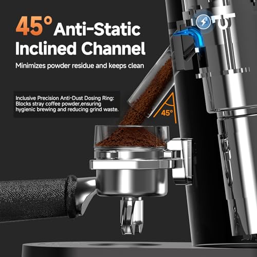 Image of AAOBOSI Cordless Burr Coffee Grinder, Rechargeable with 60 Grind Settings & Anti-Static, Digital Timer Touchscreen, Portable Electric Grinder for Espresso, Pour Over, French Press, Travel, Camping