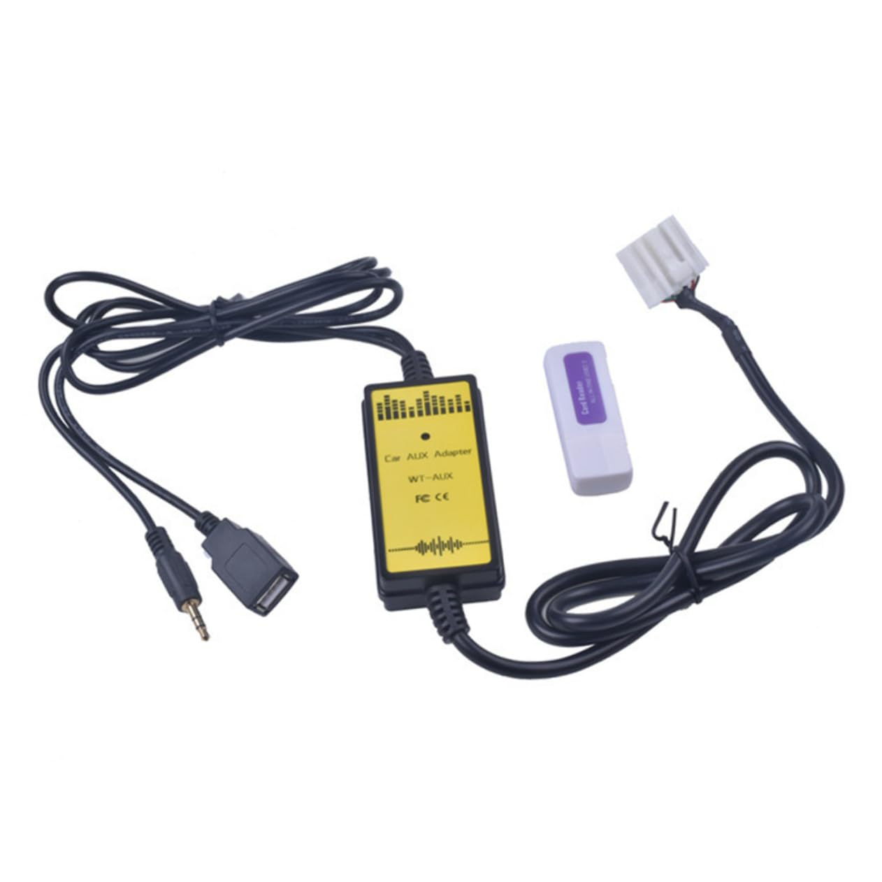 Car USB Adapter for Aux Stereo Interface Direct Cd Changer Port Car Stereo Wma Player Charging Card Support