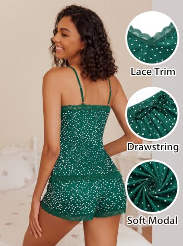 Image of Avidlove Lace Trim Cami Modal Pajamas for Women Set 2 Piece Sexy Pj Set