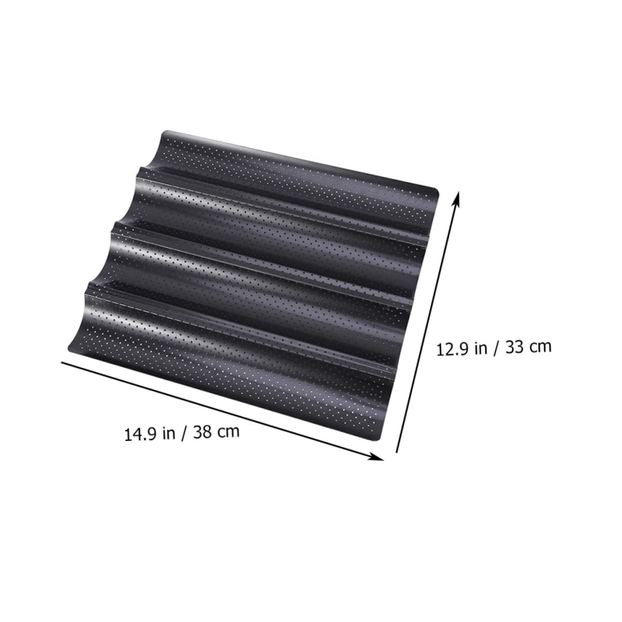 COLLBATH 1pc Non-stick French Bread Baking Pan Four-slot Baking Tray for Easy to Clean for Artisan