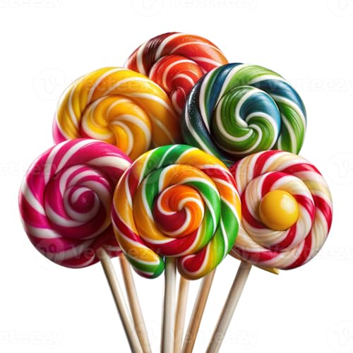 Image of Homemade Lollipops with Real Fruit Extract | Natural Hard Candy Treats | Assorted Flavors | No Artificial Colors or Preservatives (Medium size)- 15 pc
