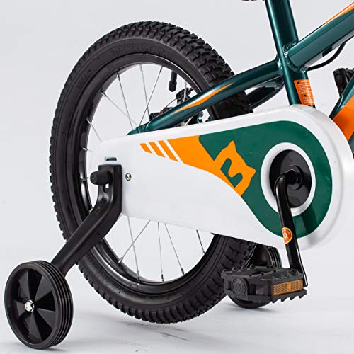 Royalbaby Explorer Aluminum Kids Bike 16 Inch Bicycle Front Shock, Training Wheel For Boys Girls Ages 4-8 Years, Green #TOP5