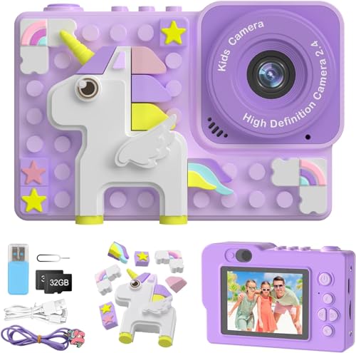 Digital-Camera for Kids:Kids Camera for Girls Building Blocks