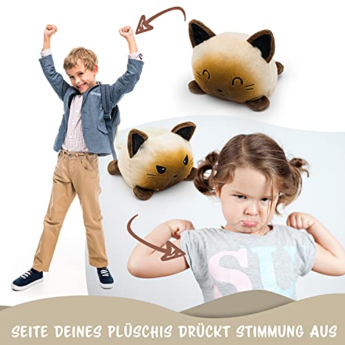 AllBlue Flip Plüschtier | doppelseitiges Design zum wenden | niedliches Geschenk für Kinder | weiches Plüschtier mit… – Bild 5