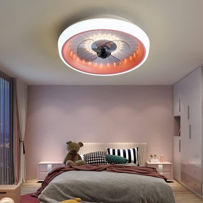 Ventilatore da soffitto intelligente a LED con luce, telecomando da 16 W e controllo tramite app, 50,8 cm, silenzioso, per camera da letto, soggiorno, ufficio