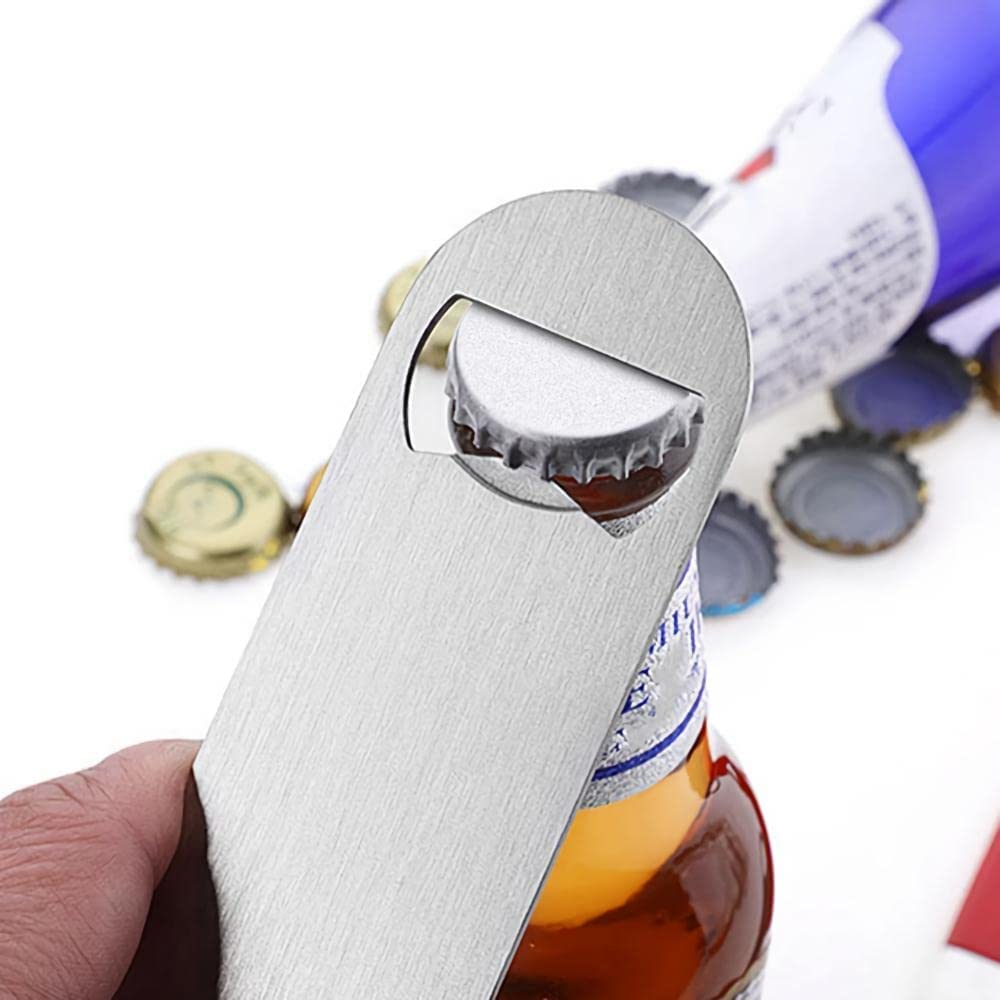 Saylani Bartender Bottle Opener - Heavy Duty Bar Blade Bottle Openers, Stainless Steel Flat Beer Bottle Openers for Home Pub Outdoor Bartender 2