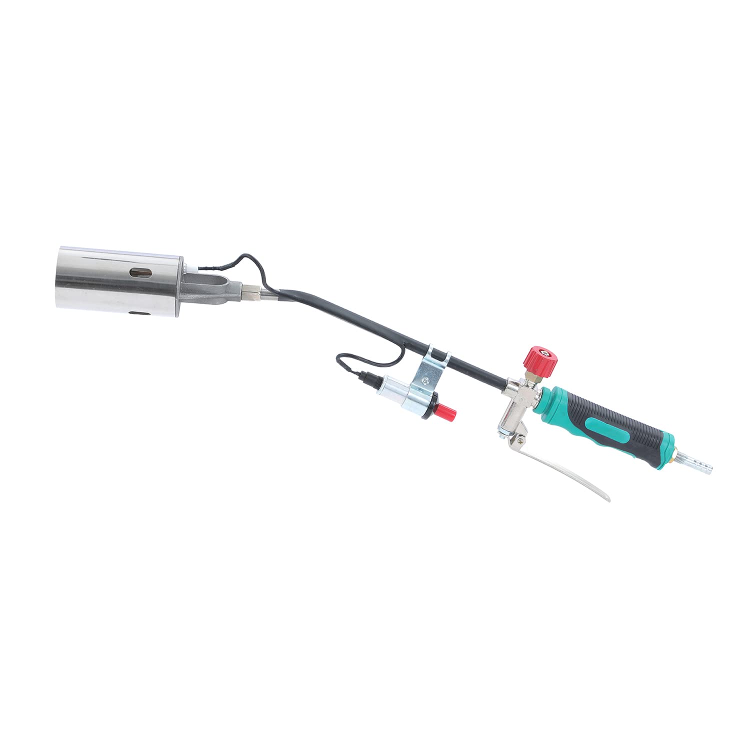 KATSU 324160 - Antorcha de gas, quemador de malas hierbas, encendedor electrónico, lanzallamas, soplete, sellado, fundición, calefacción, soldadura, soplete, multiusos, 570 mm de largo