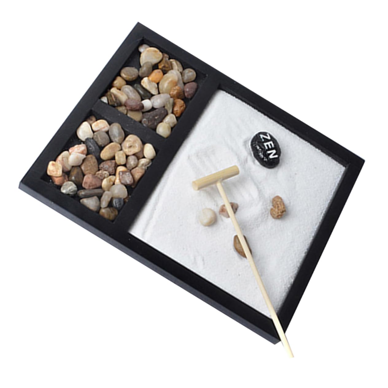 Holibanna Tabletop Zen Garden Kit Japanese Zen Decor for Meditation Office Relief