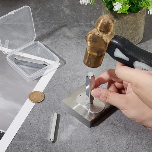 BENECREAT 3-teiliges Metallstempelset mit Hundepfoten-Design, 3/5/7mm Metallstempel zum Stanzen und Stempeln für DIY-Schmuckhandwerk, Weihnachtskarten, Scrapbook-Zubehör
