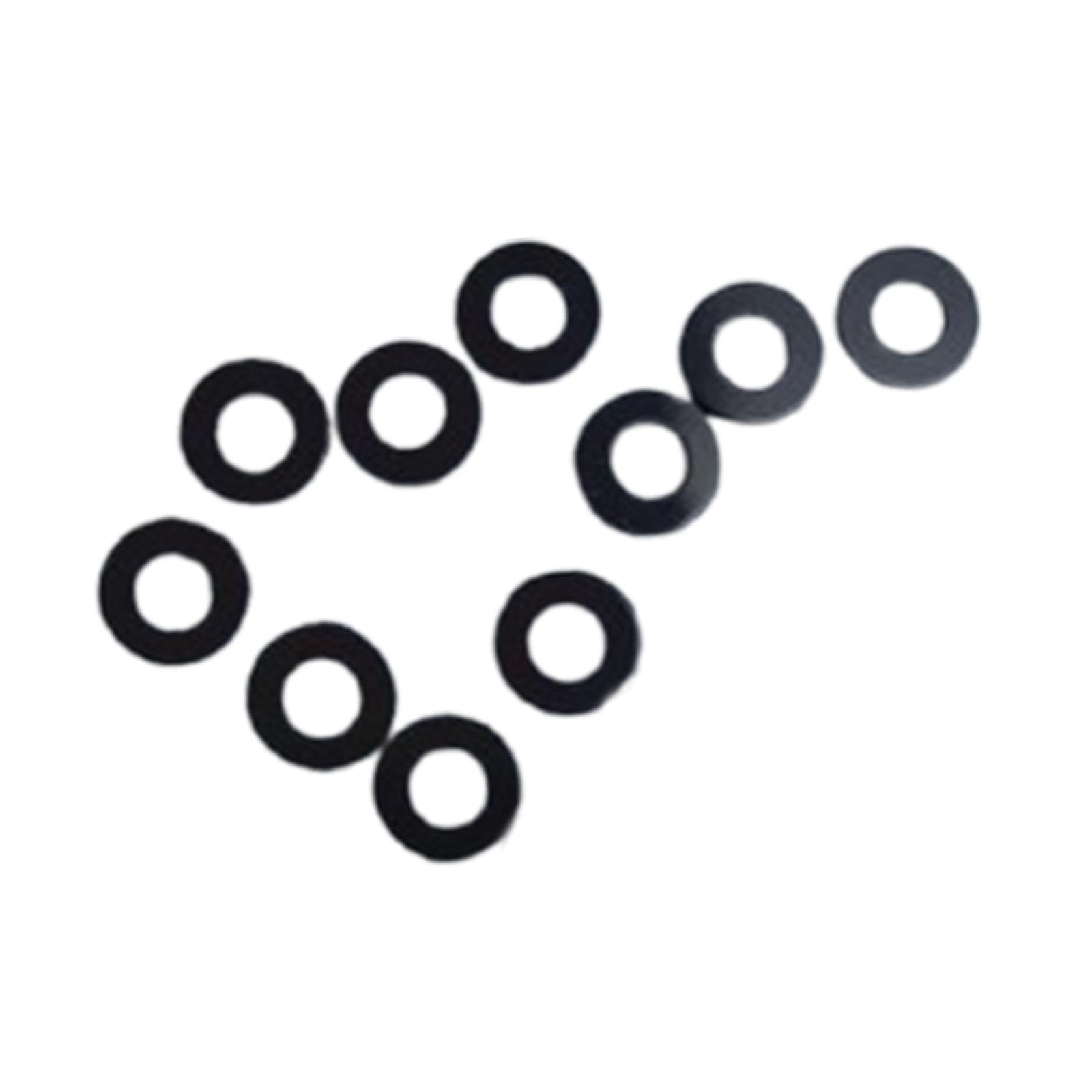 QSTDGVPW 10 Pieces Badminton Racquet Grommets Washers Repairing Wire Protectors Nylon for Double Single String Holes O Rings Gaskets, Black