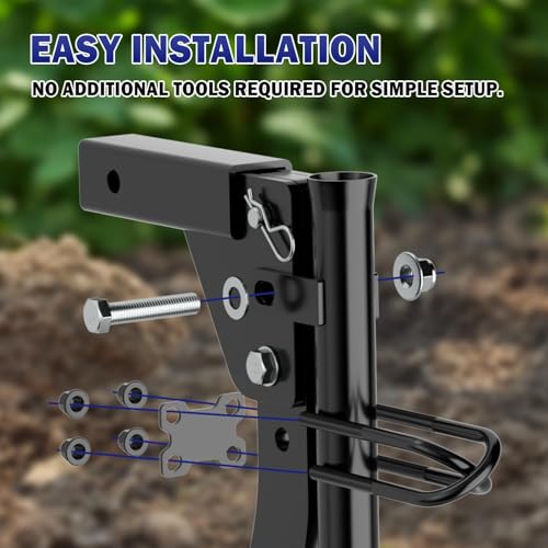 Image of Pipelayer Attachment fit 3-Point Lawn Tractor ATV UTV, Light Duty Flexible Pipe Laying Tool for Irrigation Pipes and Underground Wires Hoses, Work on Hitch Mounted Ripper Trencher Accessories