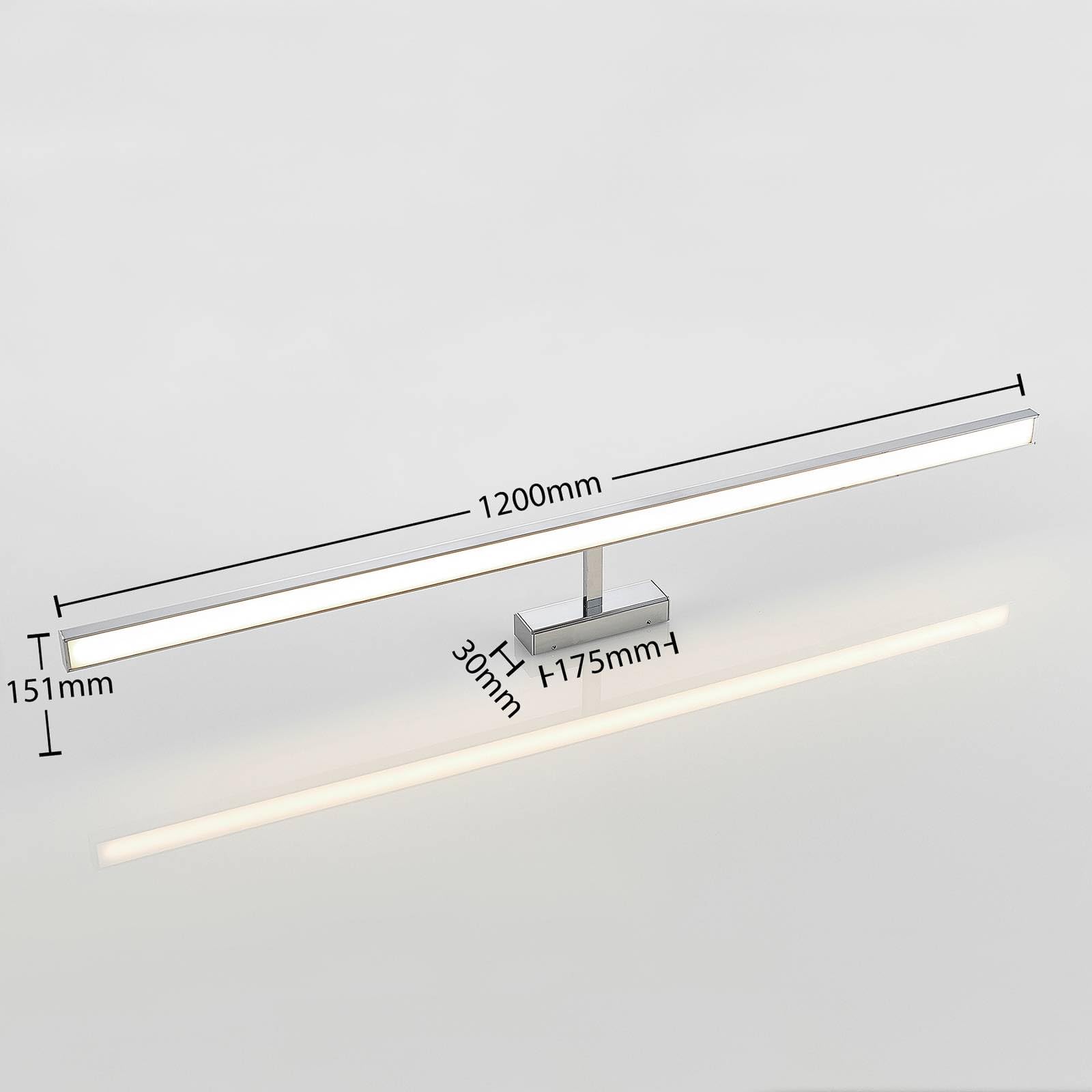 Lindby Bombillas LED aplique de pared interior en blanco, cromo, lámpara | iluminación de pared, moderno, 3000 k blanco cálido, de aluminio, luz de espejo para cuarto de baño, pasillo