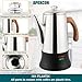 APOXCON Electric Coffee Percolator Stainless Steel Coffee Maker with Heat Resistant Tough Glass Clear Brew Progress Knob & Treated Solid Wood Handle Cordless Serving Coffee Pot On/OFF Switch 8 Cup