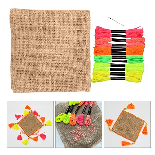 Milageto Filo da Ricamo Fluorescente Croce Filo