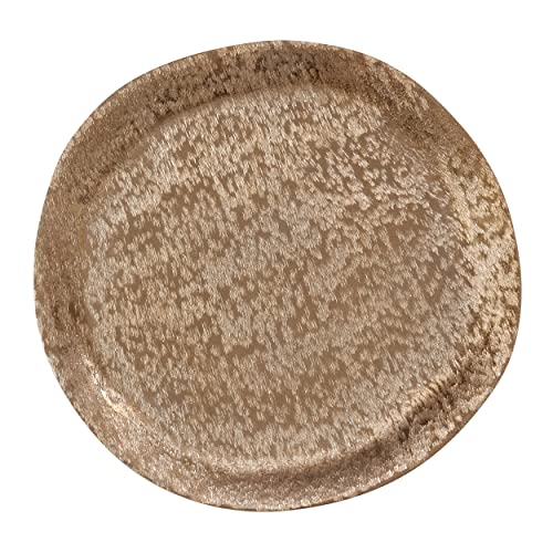 Gold-Tone-Brushed-Aluminum-Fine-Dining-Holiday-Special-Occasion-Plate-Charger-13-Round-set-of-4