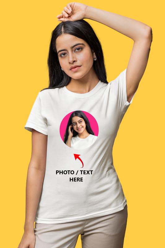 Image of THEWHOOP Personalized Custom Print Round Neck White Polyester Kids and Adults T-Shirts for Boys, Girls, Men, Women