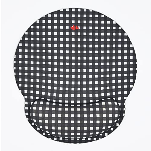 WONDEE Oportunidad Alfombrilla Ratón Ergonómica de Lucia Be con Estilo Vichy, Exclusividad para tu Escritorio, Alfombrilla Raton Reposamuñecas con Almohadilla Gel, Mousepad Originales para Mujer