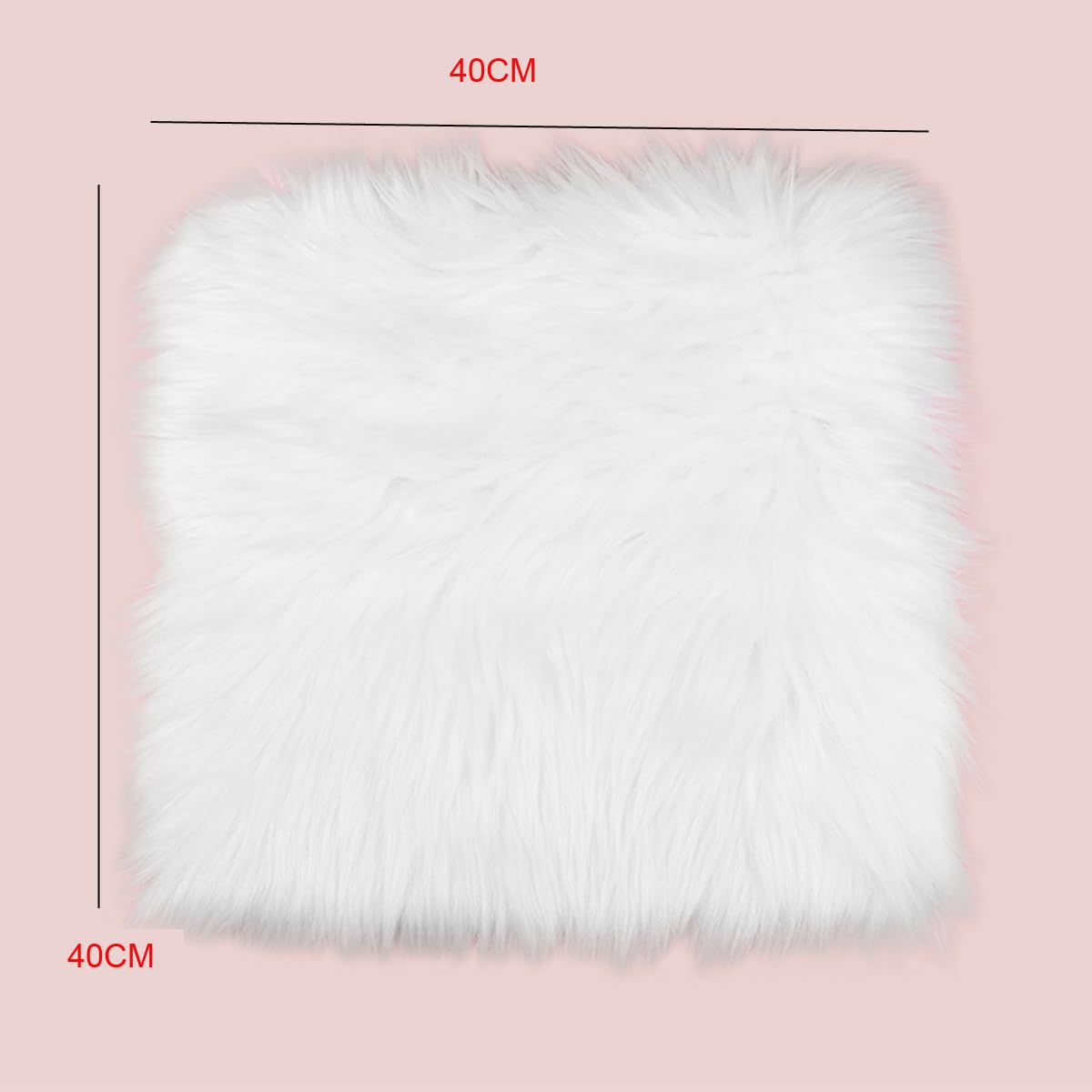 1Pc Square Shaped Long Plush Nail Background Mat Nail Art Table Mat Nail Photo Props Background Mat Jewelry Display Pad for Photography, Jewelry, Nail Art, Product Display, Home Decor, White image 2