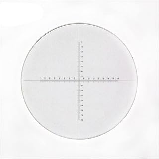 XuuSHA Acessórios de microscópio digital portátil 942 DIV 0,1 mm microscópio óptico de 19 mm 24 mm Acessórios de microscópio deslizante de vidro de calibração (cor: diâmetro 19 mm)