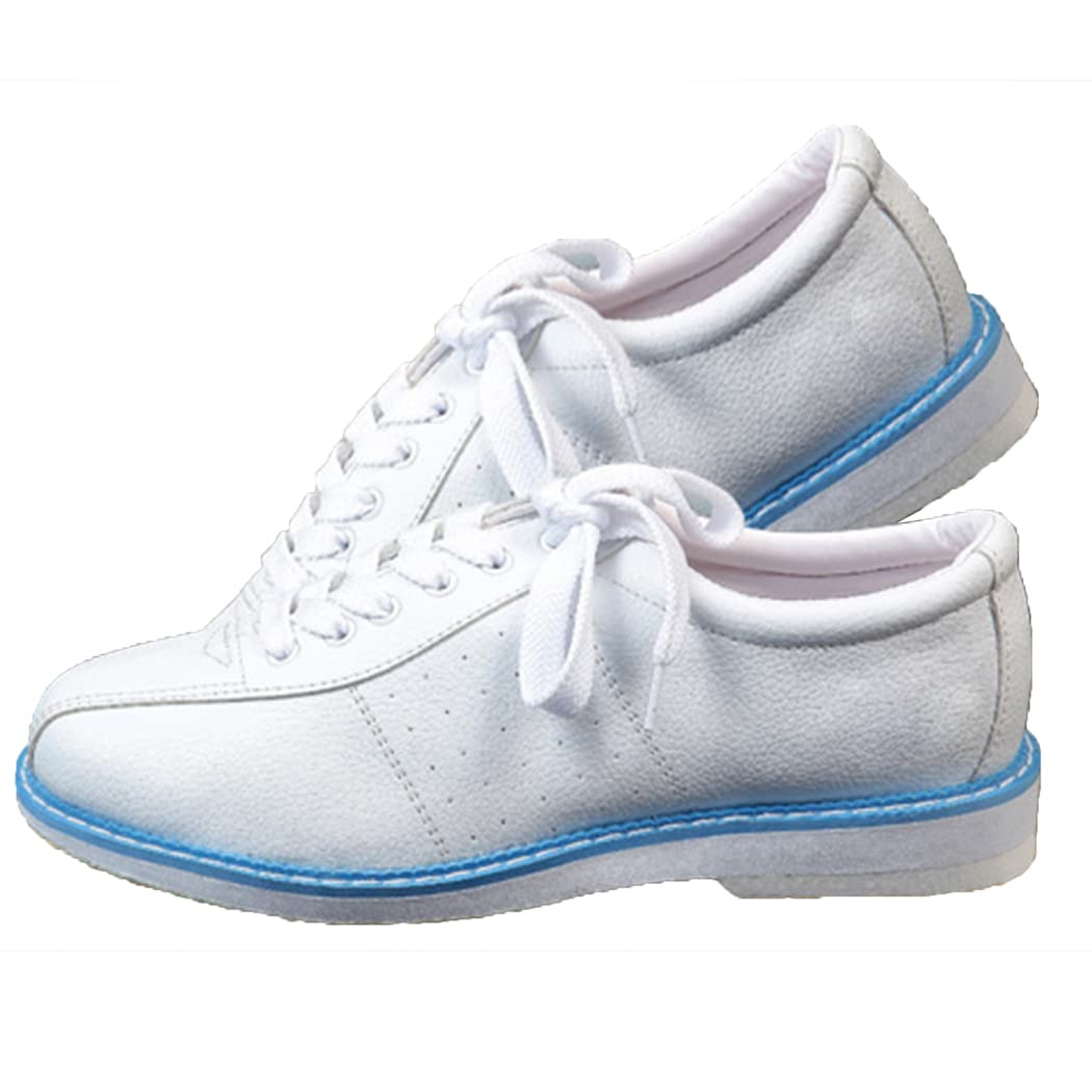 SDEQA Chaussures De Bowling Hommes Femmes Cuir Léger Bowling Chaussures De Sport Antidérapantes