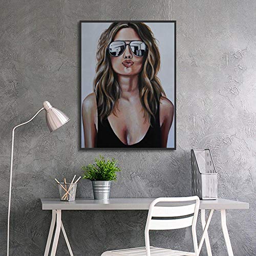 Décoration chambre ado avec une affiche impression toile de mode chic - 5