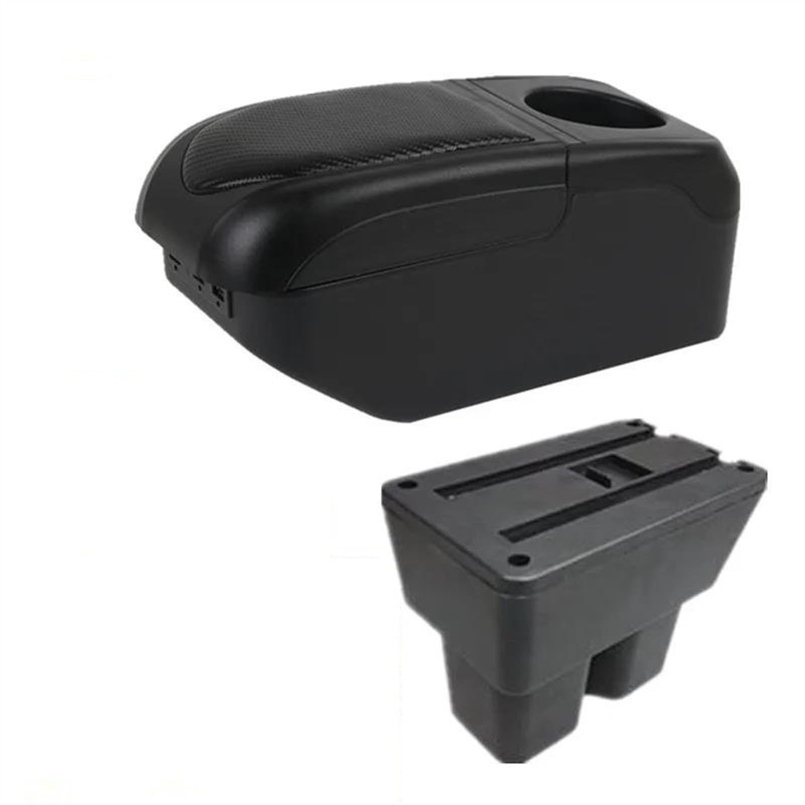 NMJLQW Storage Rack Car Armrest Box 2019-2024 Storage Box Dedicated Retrofit Car Accessories For Jimny JB74 Jb64w(S1 black-black)