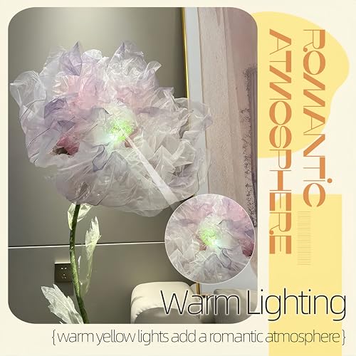 Giant-Flowers-for-Decoration-5-ft-Large-Organza-Floral-with-LED-Light-for-Wedding-Arrangements-Birthday-Easter-Party-Mothers-Day-Backdrop-Decor-Photography-Props-Shop-Display-Pink-Purple Giant Flowers for Decoration 5 ft Large Organza Floral with LED Light for Wedding Arrangements Birthday Easter Party Mothers Day Backdrop Decor Photography Props Shop Display Pink Purple